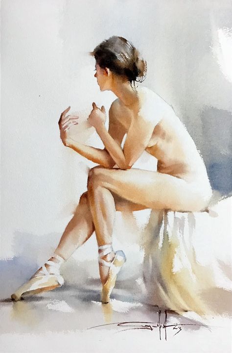 Sensual Painting, Art Mini Toile, Ballet Painting, Ballerina Painting, Art Ballet, Sketching Techniques, Ballet Art, Figure Sketching, Female Art Painting