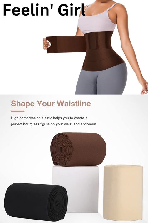 This waist trainer wrap is the perfect solution for anyone looking to slim their waist and achieve a more toned physique. It's designed with adjustable, segmented Velcro, so it can be adjusted to fit any body type. The 13.1 ft long and 4.9inch wide bandage is perfect for snatching your waist, while the adjustable tightness gives you the freedom to customize your fit. With their one size fits all waist trainer wrap, you can slim your waist and get the toned figure you’ve always wanted! Waist Trainer Black Women, How To Use Waist Trainer, Workout Corset Waist Training, Waist Trainer Pink, Best Waist Trainer Corset, Slim Your Waist, Tummy Wrap, Photo Sport, Toned Physique