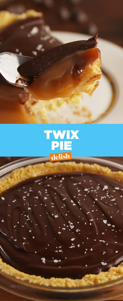 You've never eaten Twix like this before. #candy #candybar #twix #pie #chocolate #baking #recipes #easyrecipes #caramel Twix Pie, Pie Night, Pie Chocolate, Pie Pie, Diy Cooking, Pie Crusts, Fresh Recipes, Desserts Cookies, Bake Cookies