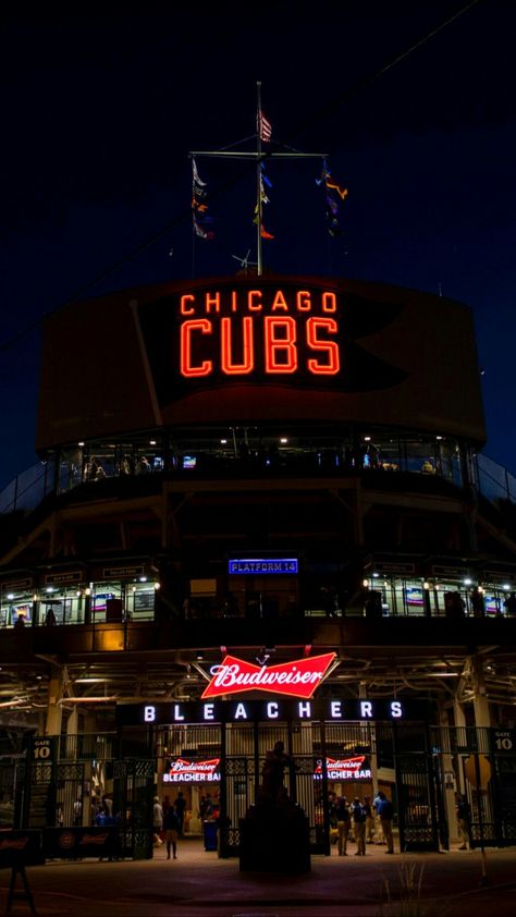 Chicago Cubs Wallpaper, Cubs Wallpaper, Baseball Wallpaper, Chicago Aesthetic, Mlb Wallpaper, Field Wallpaper, Go Cubs Go, Chicago Cubs Baseball, Cubs Baseball