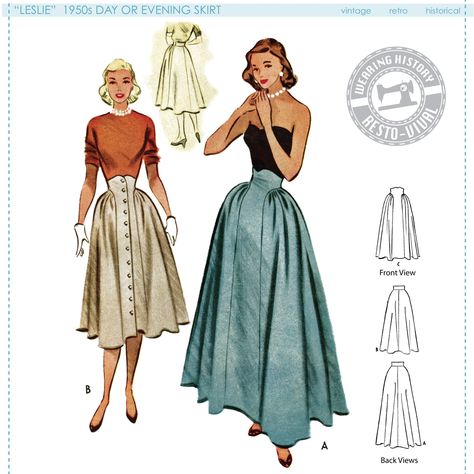 All the “Leslie” 1950s Skirt Video Tutorials – Wearing History® Blog 50s Cottage, 1950s Skirt, Evening Skirts, Matching Patterns, Style Cottage, Sewing Book, Moda Vintage, Modern Fabric, Fashion Fabric