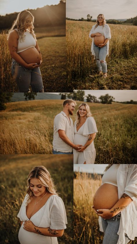 Shirt and jeans are from old navy and dress is from Amazon! Summer Pregnancy Photoshoot, Summer Maternity Pictures, Summer Maternity Photos, Maternity Photography Poses Pregnancy Pics, Summer Maternity, Maternity Pics, Maternity Photography Poses, Summer Pregnancy, Maternity Pictures