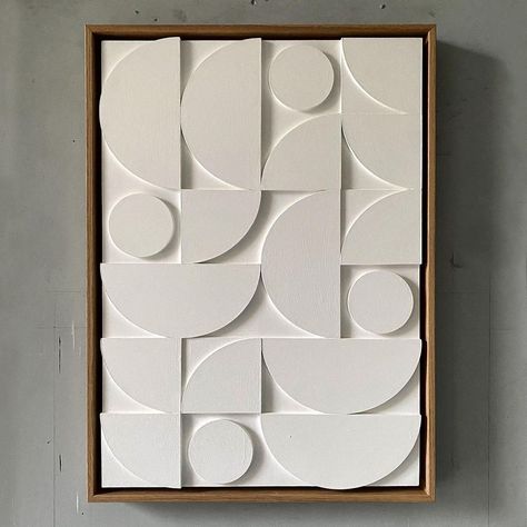 Plaster On Wood Art, Grometric Wall Art, Wood Frame Abstract Art, Lippan Art On Square Mdf Board, Geometric Relief Art, Pottery Plant Pot, Plywood Board, Relief Art, Creative Walls