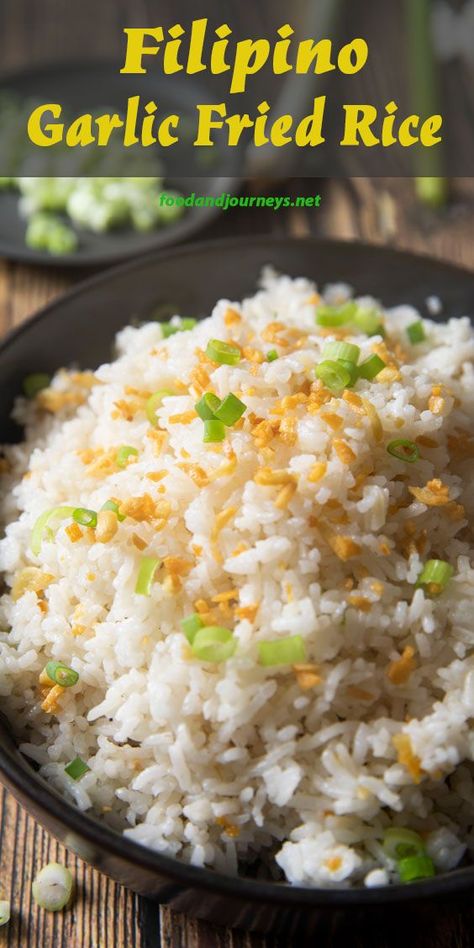 Garlic Rice Recipes Filipino, Easy Garlic Fried Rice, Crispy Garlic Rice, Fried Garlic Rice, Garlic Fried Rice Filipino, Rice To Go With Fish, Asian Rice Recipes, Filipino Fried Rice, Filipino Salad