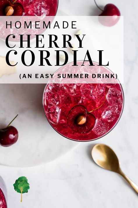 Summery, sweet, and with the faintest touch of spice, this cherry cordial tastes lovely when swirled into sparkling water and served over ice. It's simple to make, and you can leave the pits in the cherries, too. Lemon Water Health Benefits, Lemon Water Before Bed, Cordial Recipe, Lemon Juice Benefits, Cherry Cordial, Touch Of Spice, Hot Lemon Water, Drinking Vinegar, Lemon Health Benefits