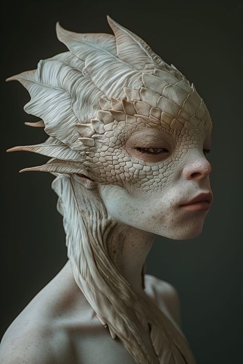 Mystical Serpent Guardian: A Portrait of Enchantment Mythical Creatures Makeup, Aliens Concept Art, Greek Creatures, Mystic Creatures, Dragon Serpent, Mythical Creature Art, Mythical Beings, Alien Photos, Mystical Creature