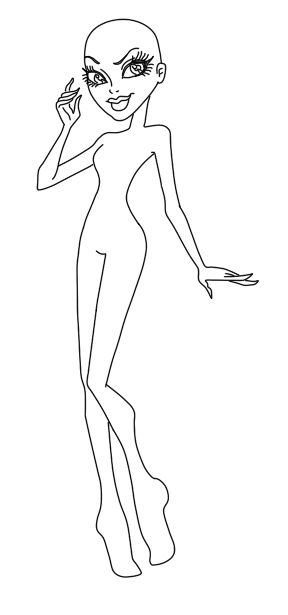 spectra Bratz Doll Template Drawing, Bratz Body Template, Monster High Body Base Drawing, Monster High Character Base, Monster High Oc Template, Monster High Templates, Monster High Base Drawing, Monster High Body Base, Monster High Oc Base