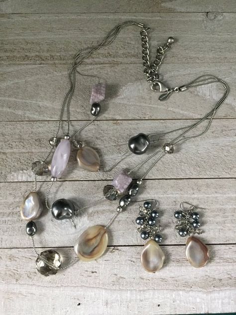 MimisJewelryBoutique on Twitter: "Chicos Silver Tone Lavender Faux Pearl Agate Station Jewelry Set Vintage 1990s Art Glass Faceted Crystal Ball Bead Necklace Earrings by MimisJewelryBoutique #mimisjewelryboutique #etsyshop #vintagejewelry https://t.co/Yx9WvGJh7F" / Twitter Lavender Jewellery, Photographing Jewelry, Three Strand Necklace, Local Jewelry, Sterling Jewelry, Faceted Crystal, Set Vintage, Crystal Ball, Necklace Earrings