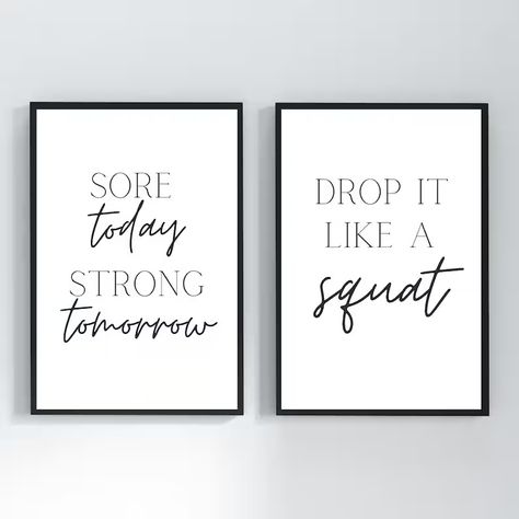 Home Gym Wall Art Ideas, Home Workout Decor, Workout Decor Room, Wall Art For Home Gym, Workout Wall Decor, Exercise Room Wall Decor, At Home Gym Wall Decor, Workout Room Signs, Home Gym Inspiration Wall