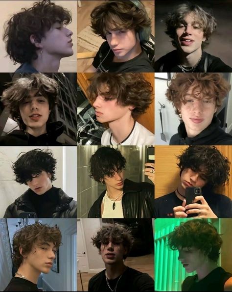 Men Haircut Fluffy, Guy Haircuts Long Curly, Smooth Lines To Say To Guys, 2c Men Hair, Curly Hair Haircuts Boys, Wavy Man Haircut, Aesthetic Curly Hairstyles Men, Messy Boys Hair, Fluffy Guy Hair