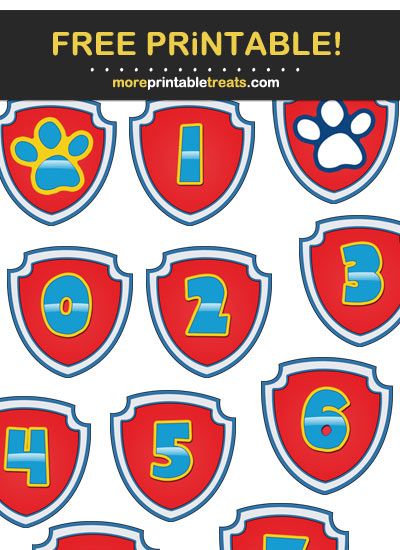 Paw Patrol Theme Badge Numbers Symbols Paw Patrol Badge Printable Free, Paw Patrol Numbers Printable, Paw Patrol Symbols, Paw Patrol Badges Printable Free, Paw Patrol Printables Free Templates, Paw Patrol Classroom Theme, Paw Patrol Numbers, Paw Patrol Badge Printable, Paw Patrol Halloween Costume