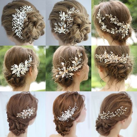 Headband Wedding Hair, Flower Bridal Hair, Clip Headband, Bridal Hair Accessories Flower, Hair Accessories Tiara, Bridal Hair Combs Pearl, Wedding Headpieces, Tiara Headband, Hair Comb Clips