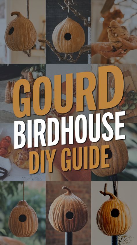 Transform your garden into a cozy haven for feathered friends with a DIY gourd birdhouse! This simple and eco-friendly craft idea not only beautifies your outdoor space but also provides a safe nesting spot for birds. Perfect for all skill levels, our step-by-step guide will help you create a stunning birdhouse using natural materials. Gather your supplies and unleash your creativity! Click to discover how to make your own gourd birdhouse today! Gourd Birdhouses Diy, Painted Objects, Homemade Bird Houses, Birdhouse Ideas, Creative Closets, Gourds Birdhouse, Gourds Crafts, Bird Houses Diy, How To Attract Birds