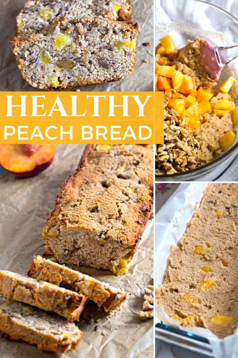 Recipes With Peaches, Peach Bread, Recipe For Breakfast, Goat Barn, Healthy Bread, Spelt Flour, Peach Recipe, Family Dinner Recipes, Fun Easy Recipes