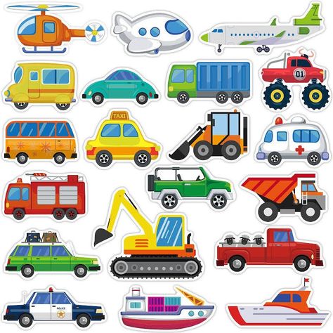 Stickers For Cars Window, Airplane Classroom, Toddler Classroom Decorations, Toy Illustration, Toddler Classroom, Car Party, Winter Car, Transportation Theme, Dinosaur Theme Party