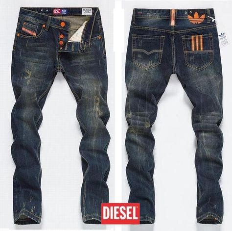 Diesel x Adidas mens jeans Disel Jeans, Urban Wear Women, Khaki Shorts Men, Urban Fashion Trends, Moda Jeans, Mens Fashion Urban, Diesel Jeans, Urban Wear, Jeans Mens