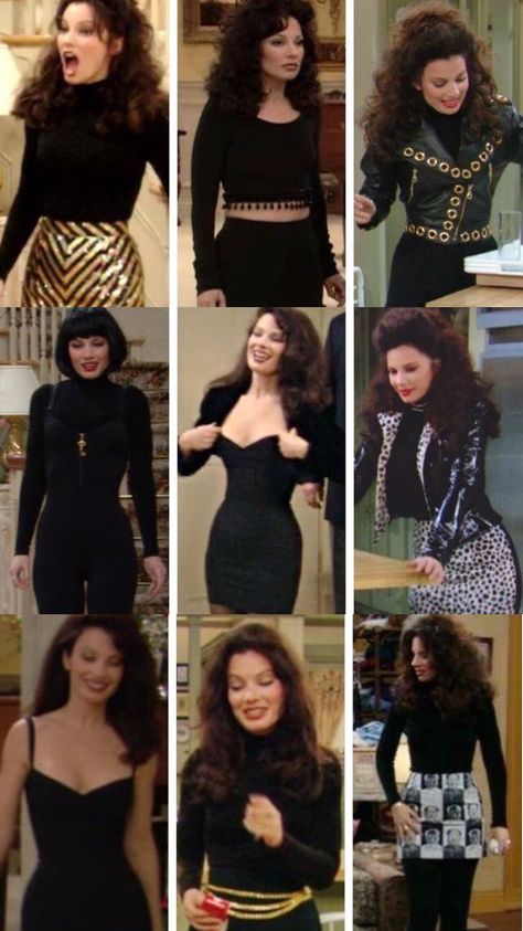 The Nanny Inspired Outfits Plus Size, Outfit Ideas For Platform Heels, Nanny Fran Outfits Aesthetic, The Nanny Iconic Outfits, Black Mini Skirt Outfit 90s, The Nanny Outfits Fran Drescher The 90s, The Nanny Fashion Outfits, Fran Nanny Outfits, Authentic 80s Fashion