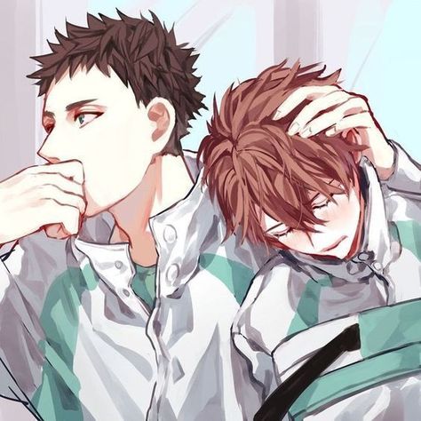 Iwaizumi Oikawa, Iwaizumi Hajime, Nishinoya Yuu, Oikawa Tooru, Volleyball Anime, Bus Ride, Haikyuu Ships, Haikyuu Manga, Haikyuu Characters