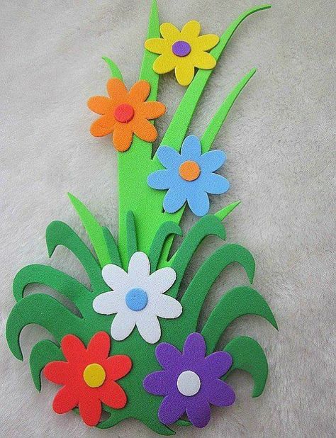 Easy DIY Foam Sheet Craft Ideas Nursery Class Decoration, Classroom Tree, Foam Sheet Crafts, Paper Flowers Craft, Class Decoration, Foam Sheets, School Decorations, Paper Crafts Diy Kids, Foam Crafts