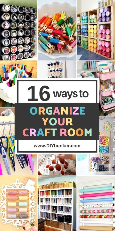 Organise Stationary, Organization Ideas On A Budget, Diy Craft Room Storage, Craft Room Organization Ideas, Craftroom Ideas, Rangement Art, Craft Room Organization Diy, Room Organization Ideas, Small Craft Rooms