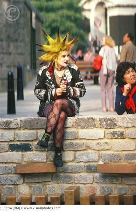 Urban Tribes, Punk Style, A Woman, Wall, Hair