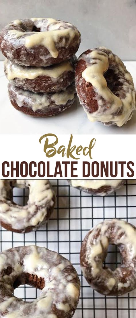 Baked Chocolate Donuts (Paleo, DF and GF) - The Dish On Healthy Wallpaper Chocolate, Best Donut Recipe, Donuts Wallpaper, Chocolate Doughnuts, Baked Donut, Baked Donut Recipes, Glazed Donuts, Sweet Glaze, Donuts Donuts