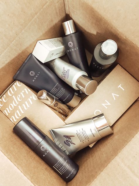 Monat Facebook Cover Photos, Monat Box Aesthetic, Monat Haircare Aesthetic, Monat Photography, Monat Aesthetic Wallpaper, Monat Background Photos, Monat Flat Lay, Monat Content Ideas, Monat Products Pictures