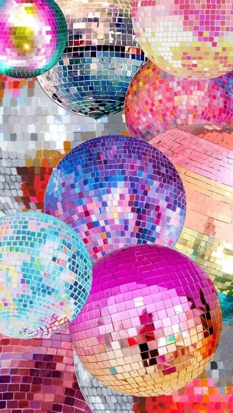 Bday Background, Disco Background, Disco Aesthetic, Ball Aesthetic, Confetti Background, Color Vibe, Disco Lights, Picture Collage Wall, Preppy Wallpaper