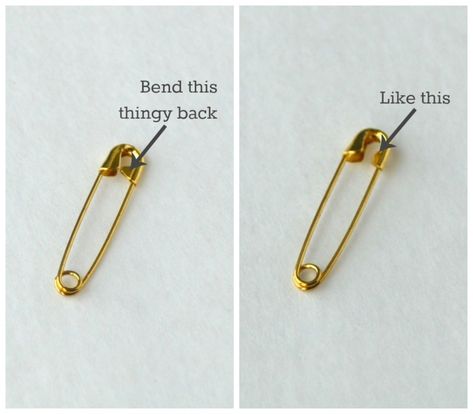 Make a cool, edgy bracelet in a few minutes, just from safety pins. Wearing A Safety Pin Meaning, Safety Pin Ring Diy, Shirts With Safety Pins, Pin With Beads, Things To Do With Safety Pins, Safety Pin Bracelet Diy, Safety Pin Earrings Diy, Crochet Earrings Free Pattern, Safety Pin Diy