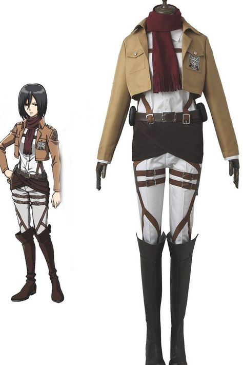 Attack On Titan Costume, Mikasa Ackerman Cosplay, Mikasa Cosplay, Aot Cosplay, Mikasa Ackerman, Anime Cosplay Costumes, Anime Inspired Outfits, Anime Dress, Anime Costumes