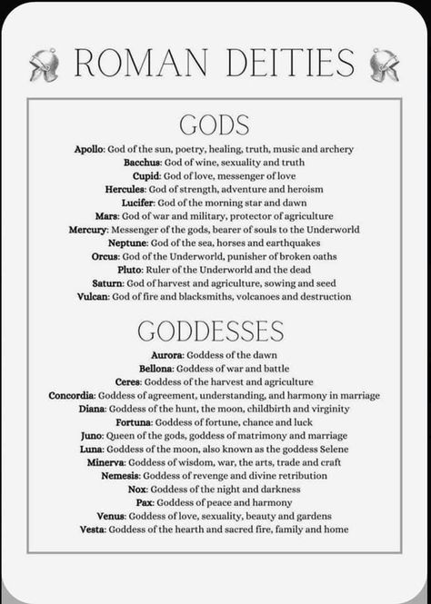 Deities Witchcraft, List Of Deities, Roman Deities, Pagan Deities, Goddess Magick, Greece Mythology, Mythology Books, Greek Mythology Gods, Pagan Gods