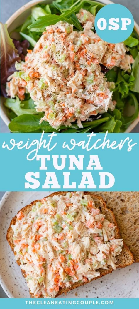 Weight Watchers Tuna Salad, Tuna Salad Without Mayo, Greek Yogurt Tuna Salad, Healthy Dressings, Tuna Salad Recipe Healthy, Weight Watchers Food Points, Healthy Tuna Salad, Tuna Recipe, Healthy Tuna