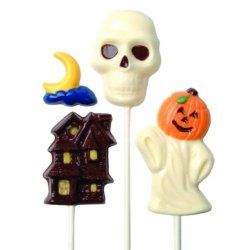 Halloween Lollipops, Ghost Lollipops, Halloween Lollipop, Cute Halloween Treats, Chocolate Halloween, Fun Halloween Activities, Chocolate Lollipop, Lollipop Mould, All Souls Day