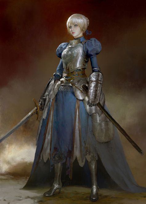 ArtStation - Saber fanart workshop demo, Ruan Jia Npc Dnd, Lady Knight, Fair Outfit, Illustration Fantasy, Christmas And Halloween, Female Armor, Female Knight, Fantasy Armor, Arte Fantasy