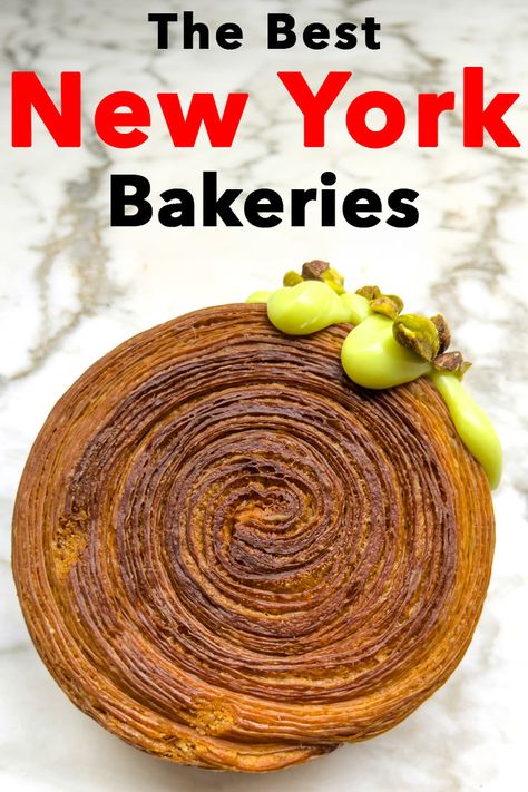 Pinterest image: supreme pastry with caption reading "The Best New York Bakeries" Angelina Bakery Nyc, Magnolia Bakery Nyc, New York Bakery, Best Bakeries In Nyc, Breads Bakery, Around The World Christmas, Cuban Bakery, Magnolia Bakery New York, Central American Food