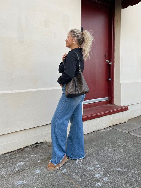 Blog Post - Bre Sheppard Saturday Outfit Ideas, Raw Hem Jeans Outfit, Rep Outfits, Mia Outfits, Bre Sheppard, Impress Your Crush, Ugg Platform, Amsterdam Outfit, Uggs Outfits