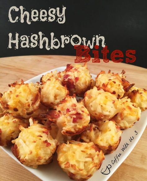 Cheesy Hashbrown Bites are a wonderful appetizer with cheese, bacon and potatoes. Great for an appetizer dinner or a party. Hashbrown Bites, Southern Recipes Dinner, Potluck Favorites, Bacon And Potatoes, Appetizer Dinner, Cheesy Hashbrown, Hamilton Wedding, Breakfast Appetizers, Bread Muffins