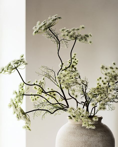 Crate and Barrel on Instagram: “1600+ new spring arrivals just hit the link in bio. 👀 If you're still reading this, here's some insider info on the collection: Our…” Dining Table Riser Centerpiece, Large Vase With Branches, Entryway Flower Arrangements, Winter Vase Decor, Large Branches In Vase, Large Floor Vase Arrangements, Rustic Vases Decor, Eucalyptus Vase Decor, Long Dining Table Centerpiece