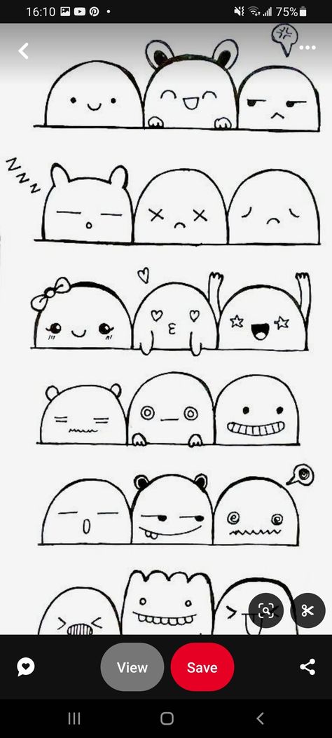 Cute Blobs To Draw, Simple Diagrams To Draw, How To Draw Doodles Step By Step Easy, Healing Doodles, Doodle Art Easy Ideas, Easy Doodle Art Simple Aesthetic, Easy Doodle Art For Beginners, Emoji Doodles, Easy Doodles Art