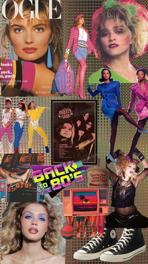 80's inspired collage 80s Night Party, 80s Fashion Photoshoot, 80s Fashion Outfits Women, Style Annee 80, 80s Pop Star Outfit, 80s Outfits Party 1980s, 1980 Outfits 80s Style, 80s Icons Women, Année 80 Aesthetic