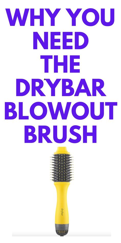 DryBar Blow Dryer Brush REVIEW - Why everyone needs the DryBar Double Shot Blow-Dryer Brush. Dry Bar Blow Dryer Brush, Drybar Blowout Brush, Best Round Brush Hair Dryer, Best Blow Dryer Brush, Drybar Hairstyles, Drybar Blowouts, Drybar Hair Dryer, Round Brush Hair Dryer, Sonic Hair