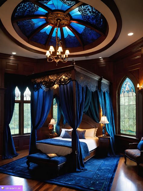 Ravenclaw, Bedroom, Bed, Blue