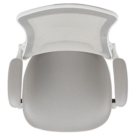 Desk Top View, Comfy Office Chair, White Office Chair, Posture Support, Grey Office, Interior Design Presentation, Modern Office Chair, Mesh Chair, Swivel Office Chair