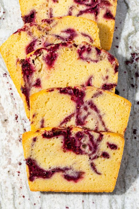 Raspberry Swirl Pound Cake, Raspberry Pound Cake, Desserts For Diabetics, Pound Cake Loaf, Swirl Pound Cake, Vanilla Pound Cake Recipe, Cooks Country Recipes, Donut Toppings, Caramel Chocolate Bar