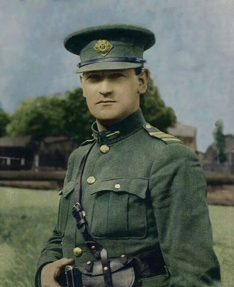 Michael Collins Someone's done a marvellous job colourizing this well-known portrait from 1922 Ireland 1916, Irish Army, Colour Portrait, Irish Independence, Ireland History, The Ira, Erin Go Bragh, Michael Collins, Irish History