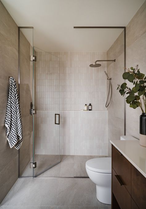 LEGER PROJECT — Olive & Neon Ledge Shower Wall, Bathroom With Feature Wall Tiles, Shower Feature Tile, Large Bathroom Tiles Ideas, Feature Wall Small Bathroom, Bathroom Shower Ledge, Shower With Large Format Tile, Bathroom Ledge Wall Design, Shower With Two Different Wall Tiles