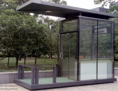 Guard Booth, Guard Room, School Gate, Guard House, Glass Houses, Bus Shelters, Luxury Bedroom Master, Architecture Design Concept, Public Service