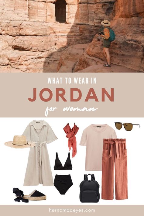 Jordans Outfit Womens Summer, Dessert Outfit, Travel Outfits Women, Middle East Clothing, Jordan Outfits Womens, Capsule Wardrobe Casual, Essential Clothing, Egypt Fashion, Vacation Outfits Women