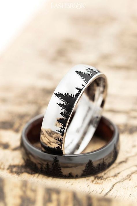 Ring Finishes, Chrome Wedding, Michael Ryan, Alternative Wedding Bands, Future Vision, Future Wedding Plans, Men's Wedding Ring, Outside Wedding, Tree Wedding