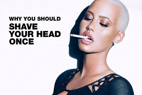 Here's Why You Should Shave Your Head At Least Once in Your Life Buzzed Hair Women, Shaved Head Designs, Buzz Cut Women, Bald Head Women, Girls With Shaved Heads, Shaved Head Women, Short Shaved Hairstyles, Shaving Your Head, Shaved Hair Designs